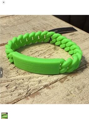 Marc Jacobs Neon Lime Silicone Link Bracelet